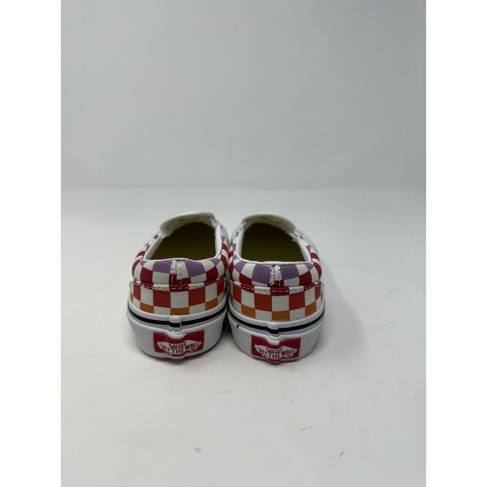Vans Kids Slip-On Shoes Rainbow Checkerboard Skate Sneakers Size 12 - Picture 3 of 5